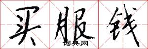 买服钱怎么写好看
