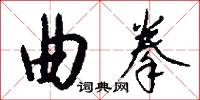 曲拳怎么写好看