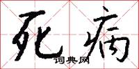 死病怎么写好看