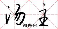 汤主怎么写好看