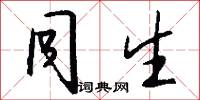 同生怎么写好看