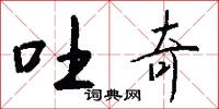 吐奇怎么写好看