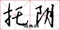 托阴怎么写好看