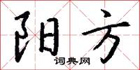 阳方怎么写好看