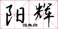 阳辉怎么写好看