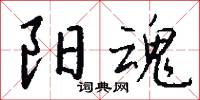 阳魂怎么写好看