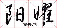 阳曜怎么写好看