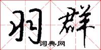 羽群怎么写好看
