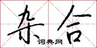 杂合怎么写好看