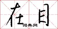 在目怎么写好看
