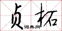 贞柘怎么写好看