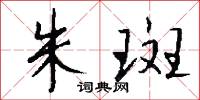 朱斑怎么写好看