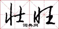 壮旺怎么写好看