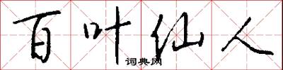 百叶仙人怎么写好看