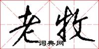 老牧怎么写好看