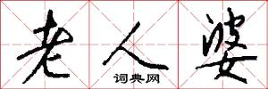 老人婆怎么写好看