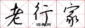 老行家怎么写好看