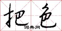 把色怎么写好看