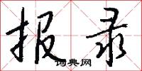 报录怎么写好看