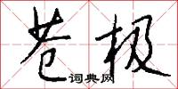 苍极怎么写好看
