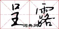 呈露怎么写好看