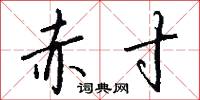 赤寸怎么写好看