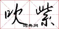 吹紫怎么写好看