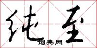 纯至怎么写好看