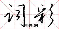 词彩怎么写好看