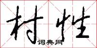 村性怎么写好看