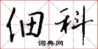 佃科怎么写好看