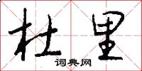 杜里怎么写好看