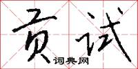 贡试怎么写好看