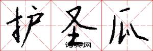 护圣瓜怎么写好看