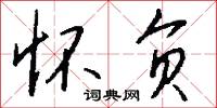 怀负怎么写好看