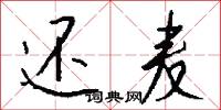 还麦怎么写好看