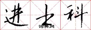 进士科怎么写好看