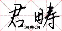 君畴怎么写好看