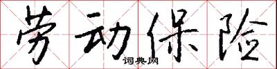 劳动保险怎么写好看