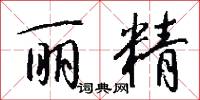 丽精怎么写好看
