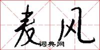 麦风怎么写好看