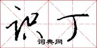 识丁怎么写好看