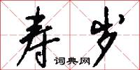 寿岁怎么写好看