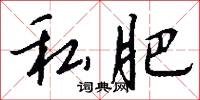私肥怎么写好看