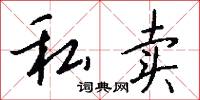 私卖怎么写好看