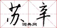 苏辛怎么写好看
