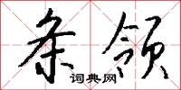 条领怎么写好看