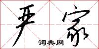 严家怎么写好看