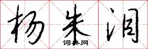 杨朱泪怎么写好看