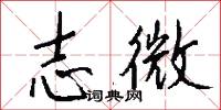 志微怎么写好看